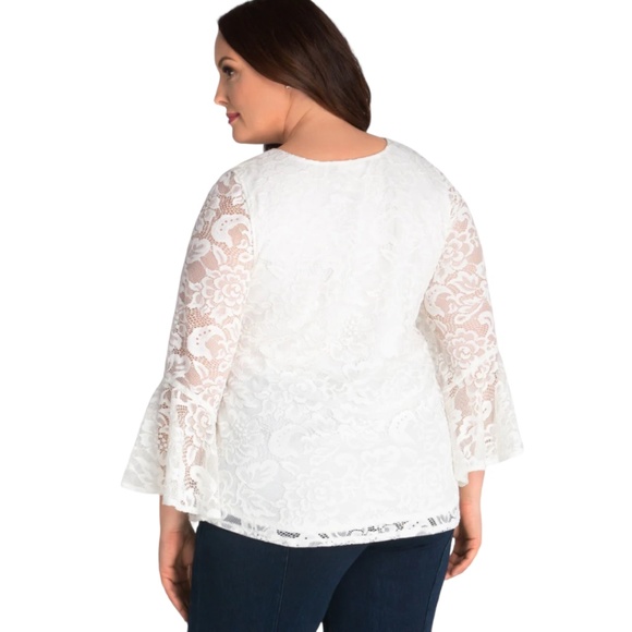 NWT Kiyonna Plus Purple Lauren Lace Top Size 0 - Picture 2 of 5